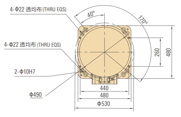 配天工业机器人AIR20-1700底座安装图